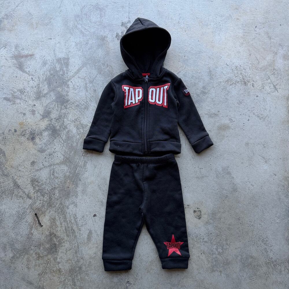 Vintage Y2K style Tapout Baby 2 Piece Hoodie Sweatsuit Set 3-6M